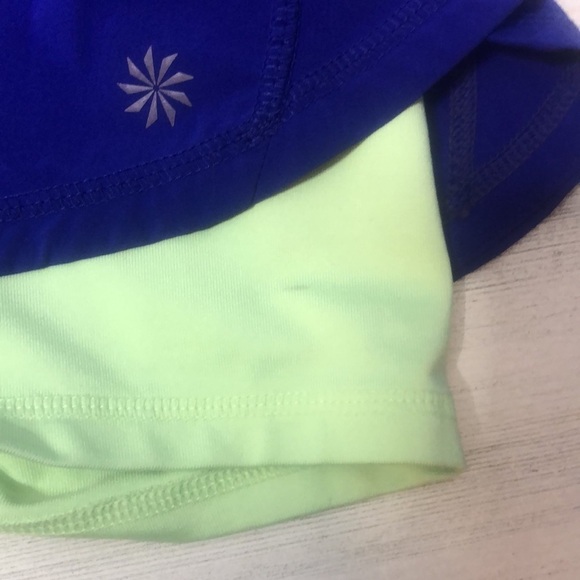 Athleta Shorts Purple Green Running Shorts Athletic Exercise XS - Picture 3 of 8